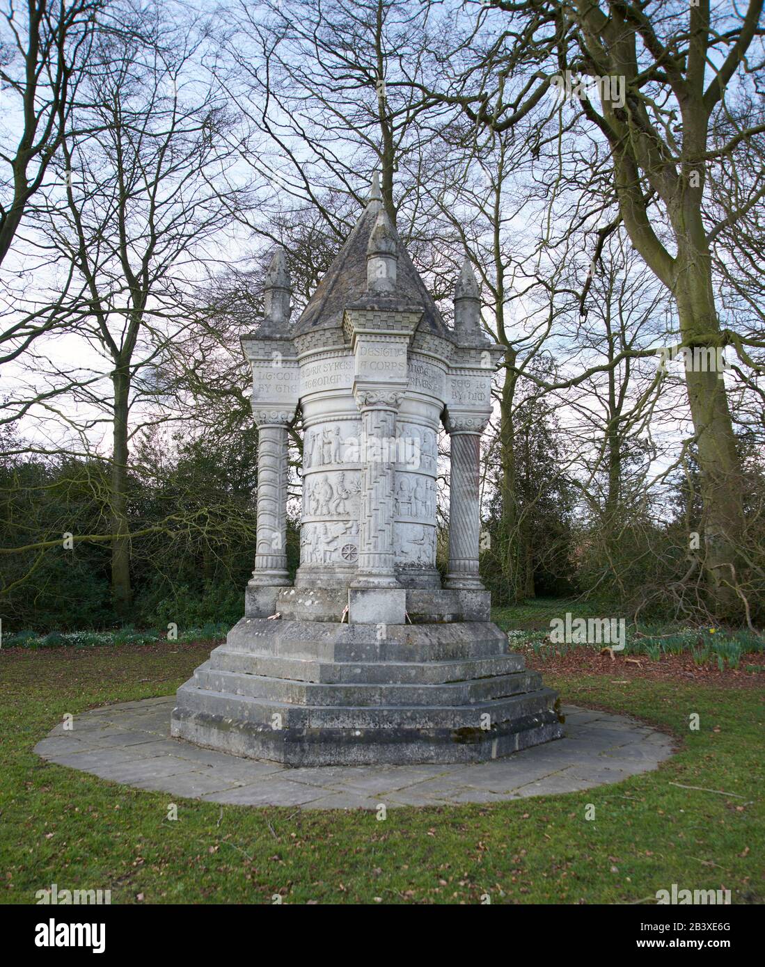 Wagoner’s Memorial monument, Sledmere Village, East Yorkshire,  England, UK, GB. Stock Photo