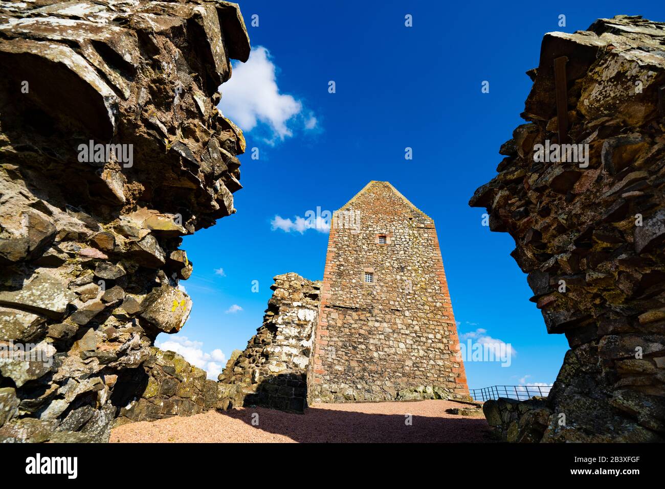 View of Smailholm Tower in Scottish Borders, Scotland UK Stock Photo