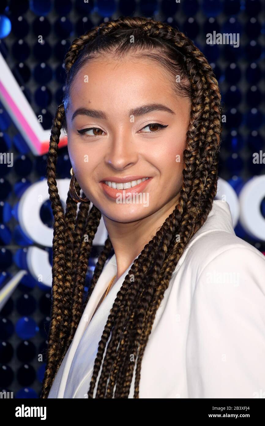 Ella Eyre attends The Global Awards 2020 with Very.co.uk at London's Eventim Apollo Hammersmith. Stock Photo