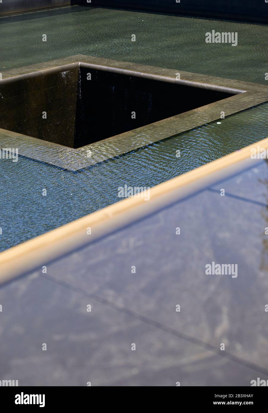 9/11 Memorial Fountain in New York City Stock Photo - Alamy