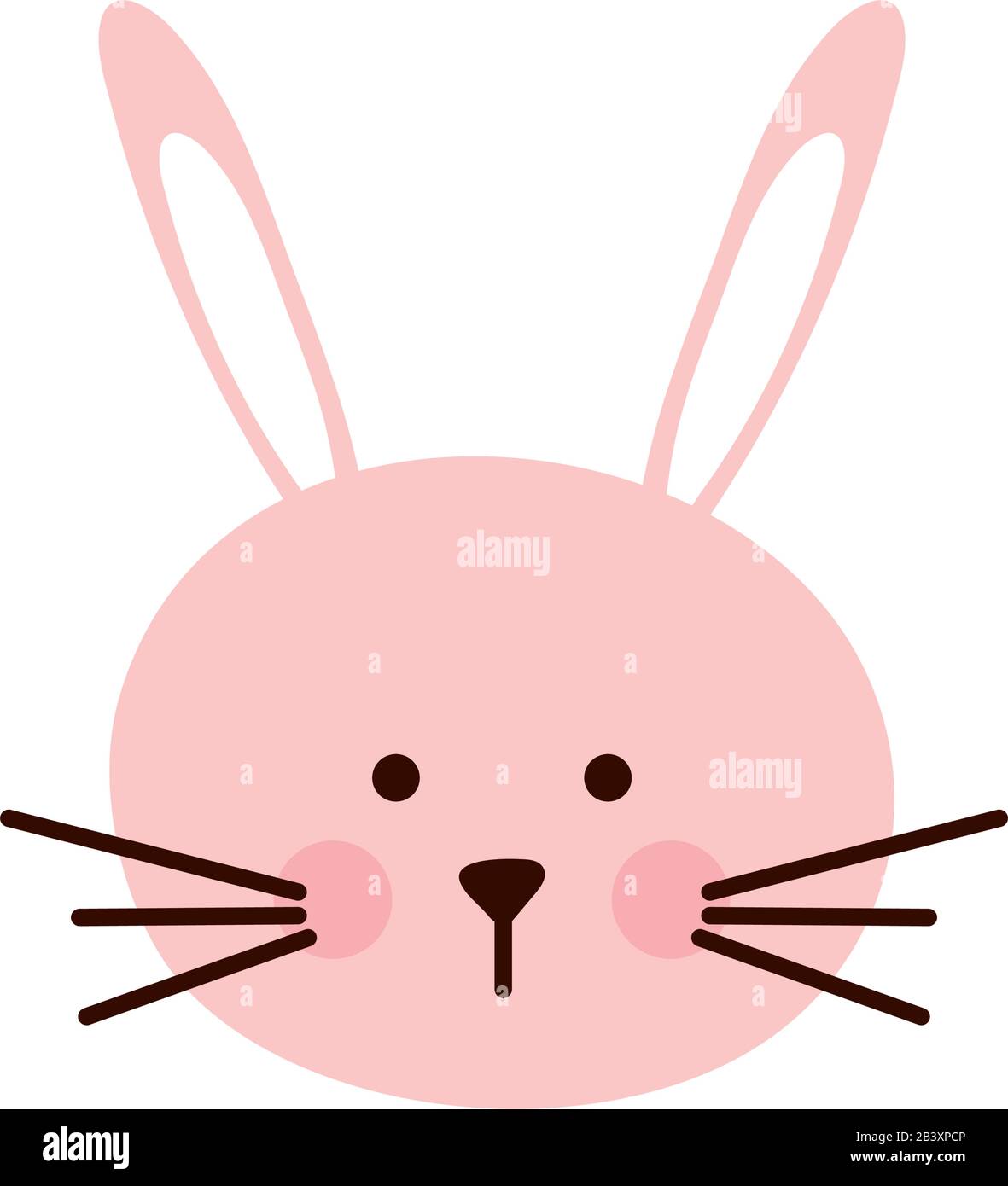 Cute rabbit cartoon flat style icon vector design Stock Vector Image ...