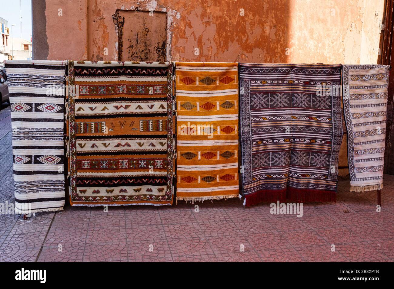 Image of traditional carpets and rugs in Morocco Stock Photo Alamy
