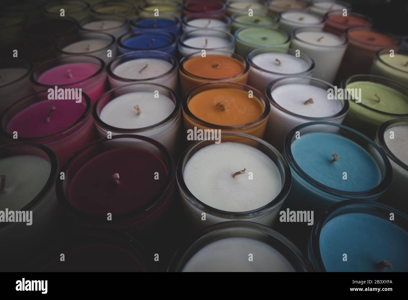 Colorful Candles at Market Stock Photo Alamy