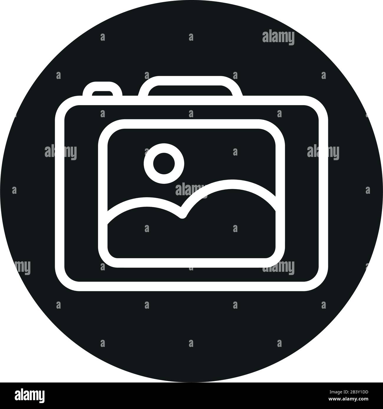 camera device line block style icon design, photography technology ...