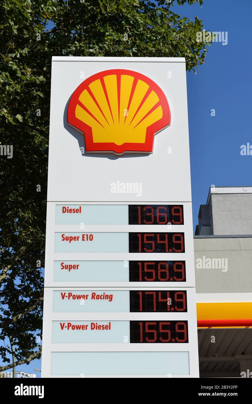 Benzinpreise, Berlin, Deutschland Stock Photo