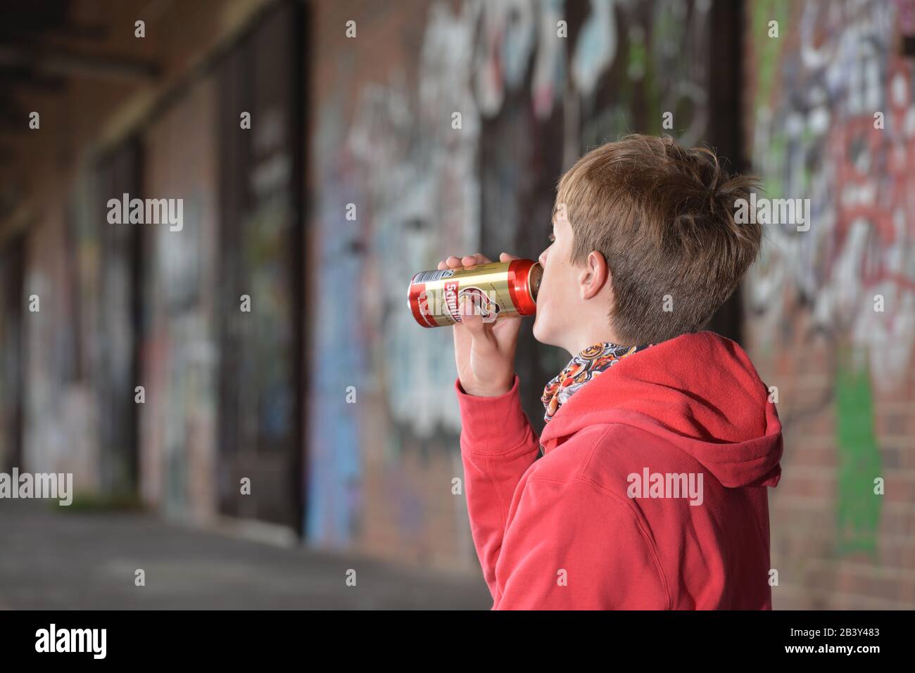 Jugendlicher, Bier, Trinken Stock Photo