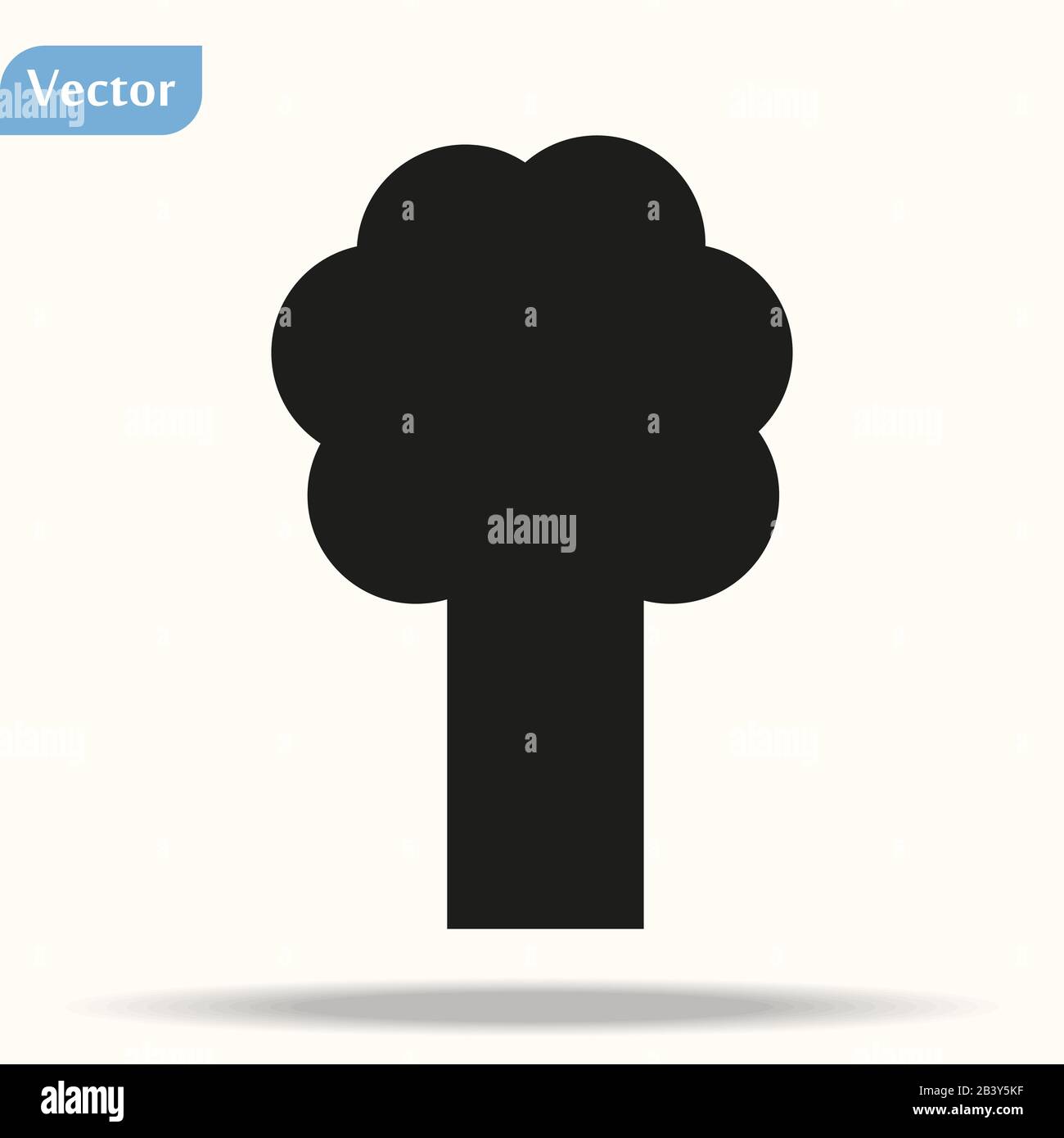 Tree icon. Forest symbol. Flat web sign on white background. Vector ...