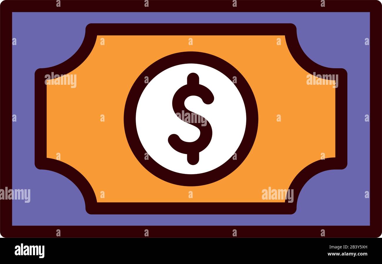 Isolated bill line and fill style icon vector design Stock Vector Image ...