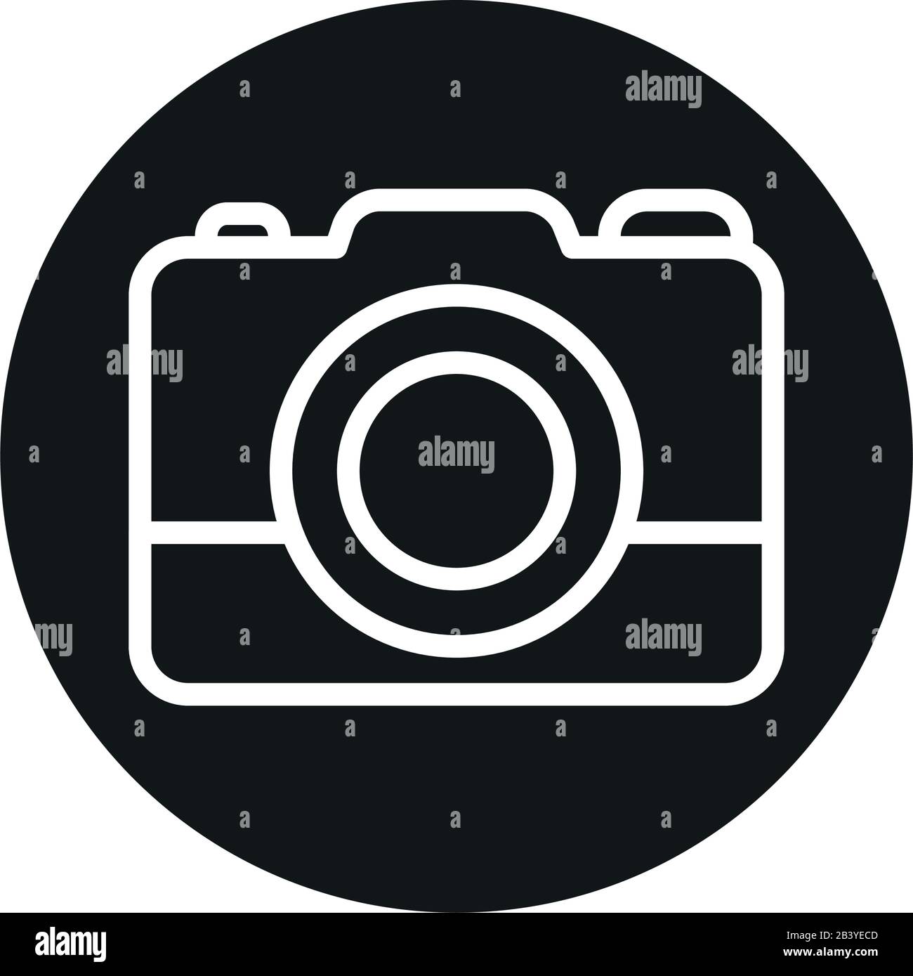 camera device line block style icon design, photography technology ...