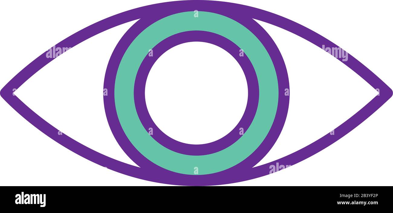 Isolated eye line and fill style icon vector design Stock Vector Image ...