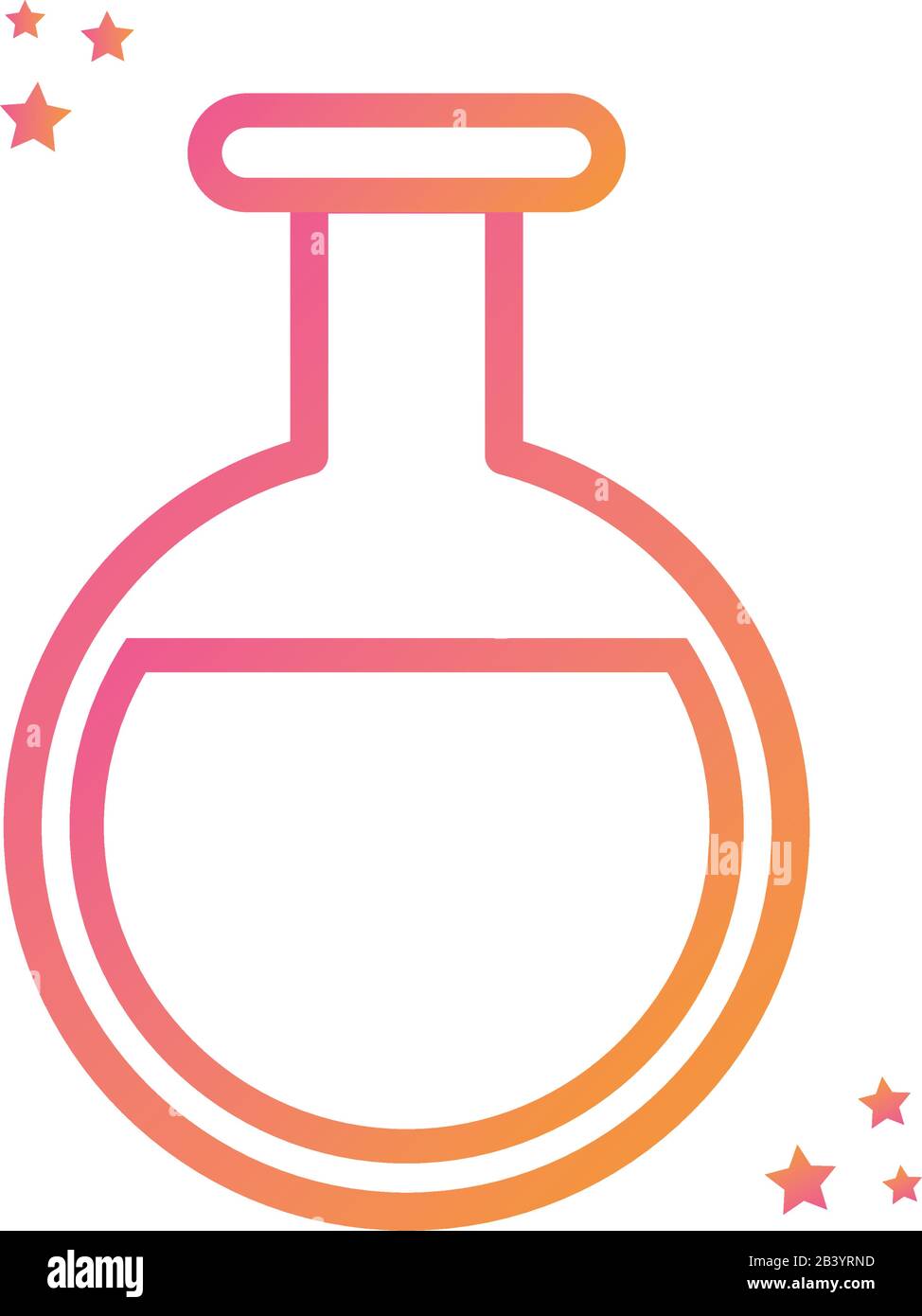 Isolated chemistry flask gradient style icon vector design Stock Vector ...