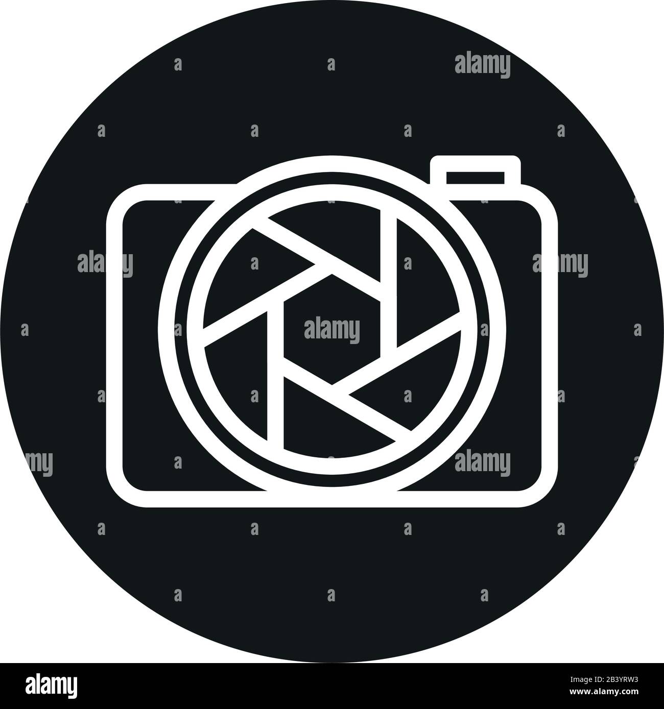 camera device line block style icon design, photography technology ...