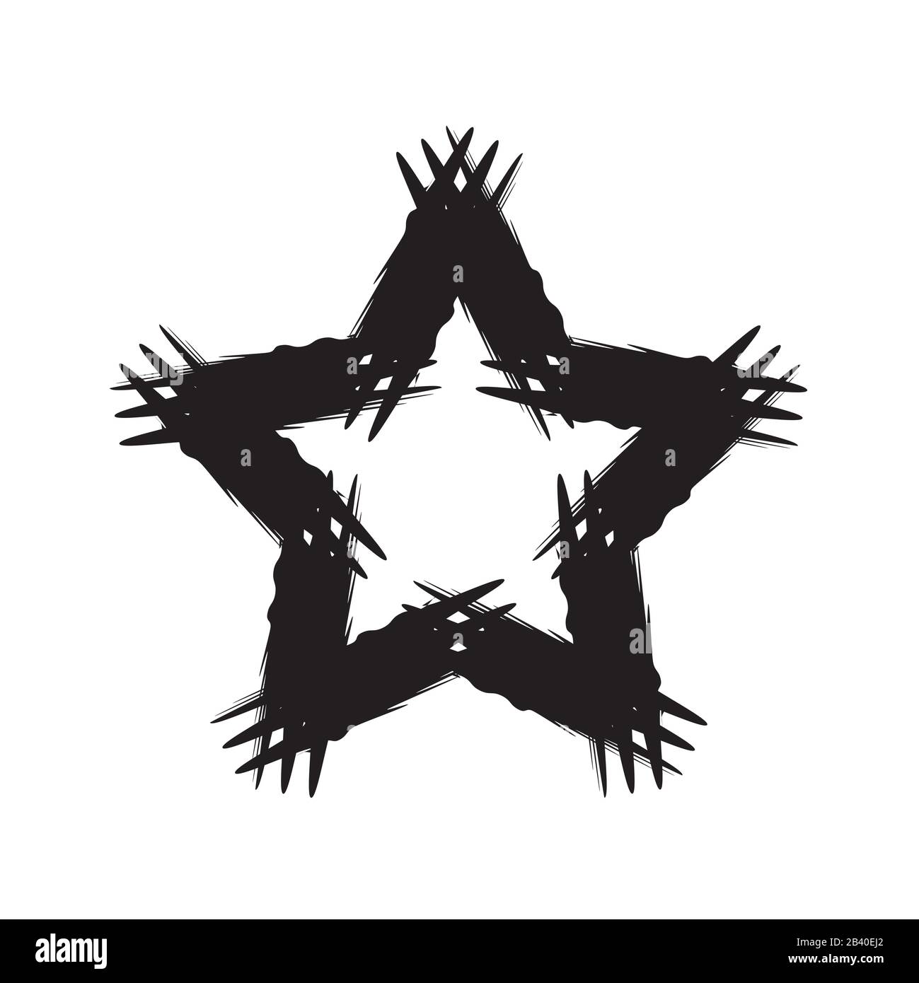 Star icon painted, art graphics design, isolated on white background vector Stock Vector