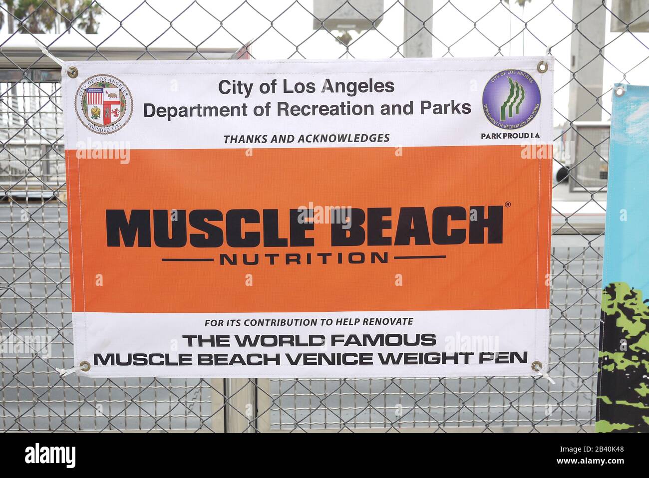 In and around Muscle Beach in Southern California Stock Photo Alamy