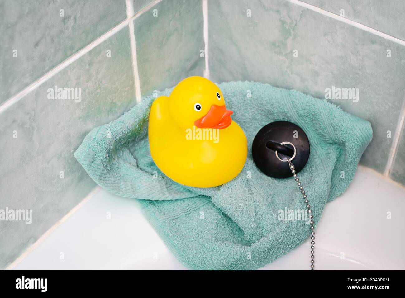 rubber ducky in bathtub