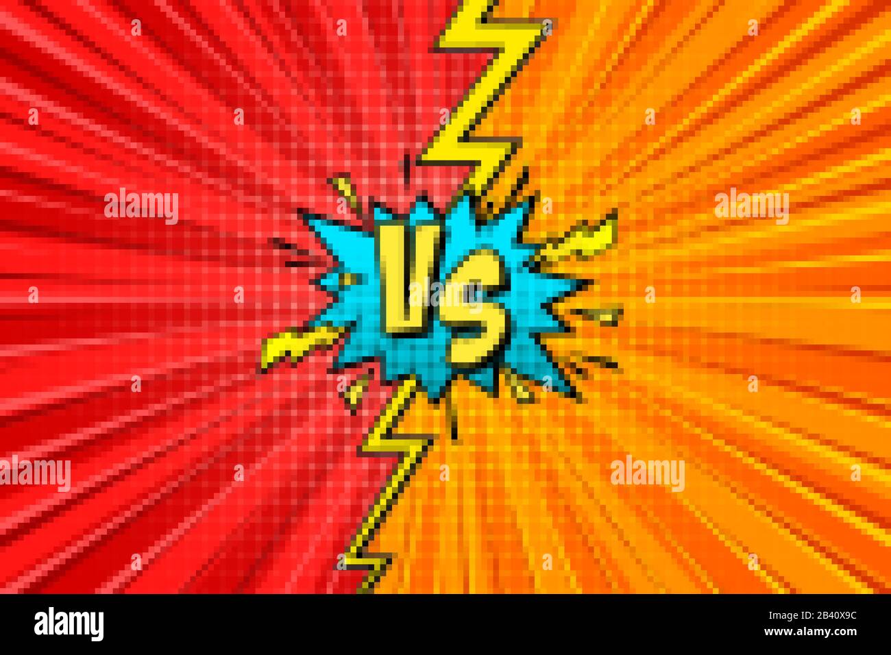 Cartoon comic background. Fight versus. Comics book colorful ...