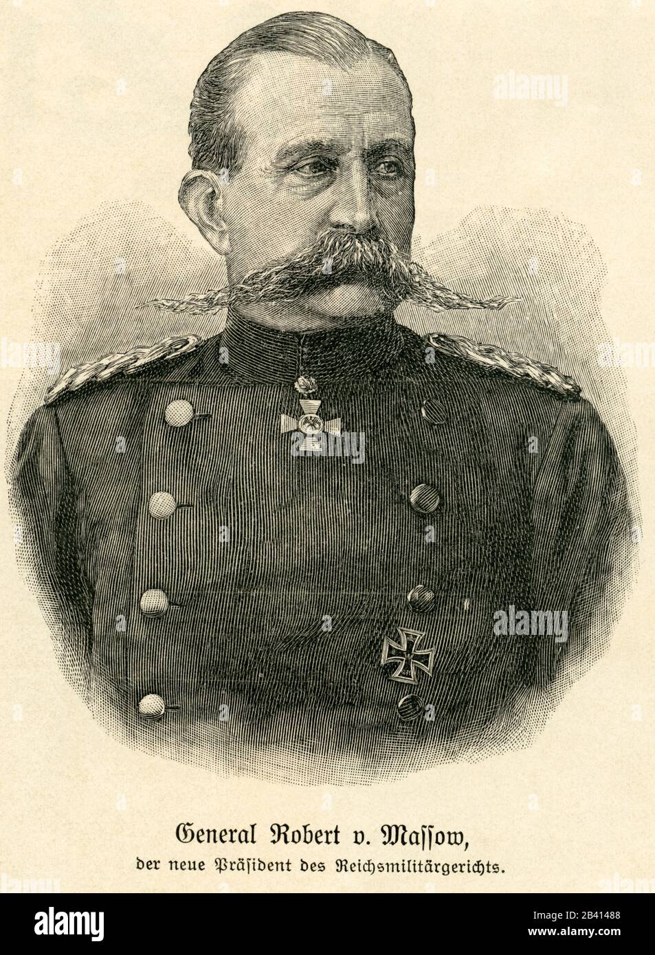 Europa, Deutschland, Robert von Massow, General der Kavallerie und Präsident des Reichsmilitärgerichts, Motiv aus : ' Illustrirte Zeitung ' , Nr. 3150, 12. 11. 1903  .  /  Europe, Germany, Robert von Massow, cavalry general and president of the German Reich Military Court, image from : ' Illustrirte Zeitung ' , No. 3150, 12. 11. 1903 . Stock Photo