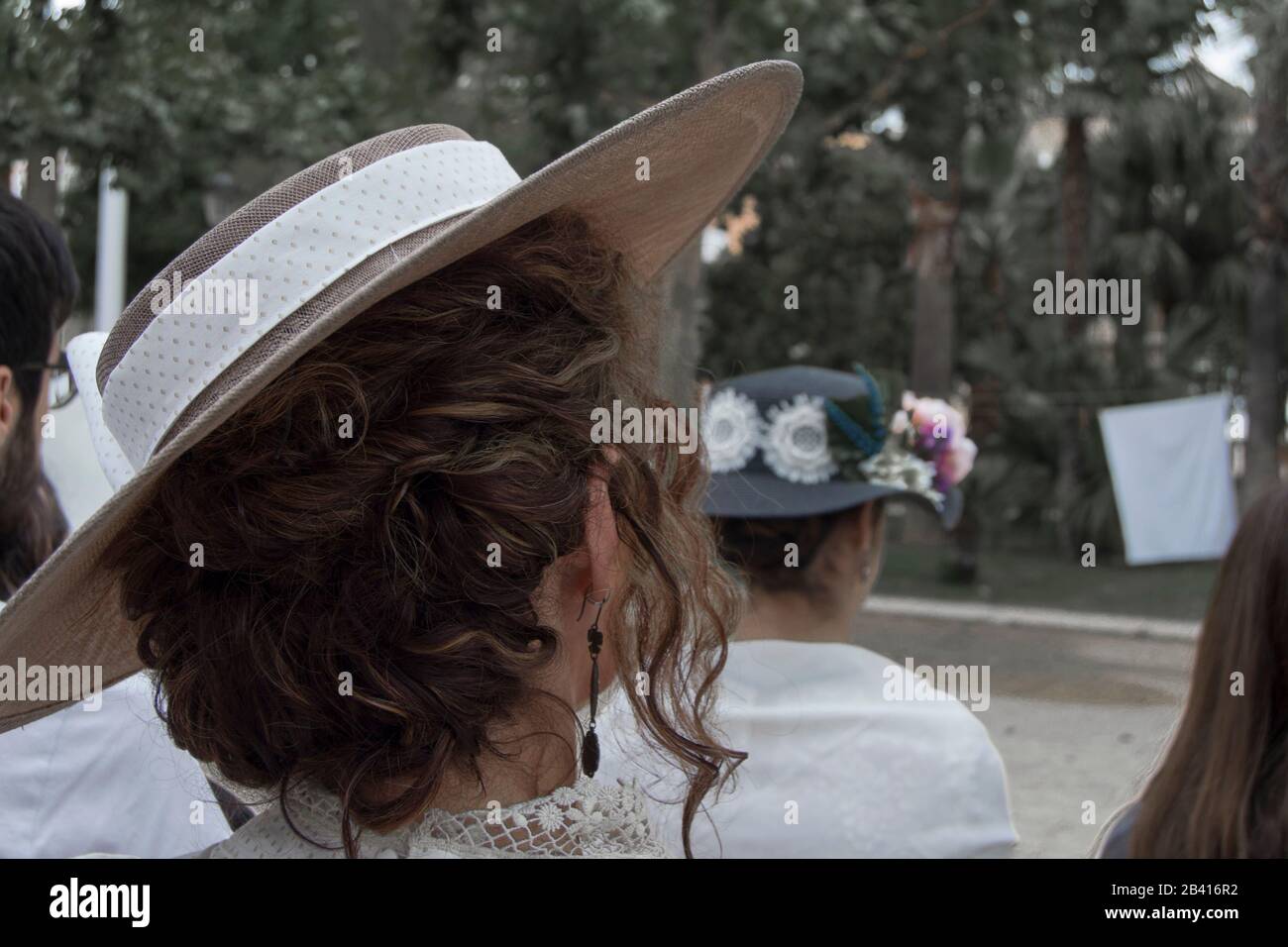 Woman with hat of the modernism era 1890s Stock Photo