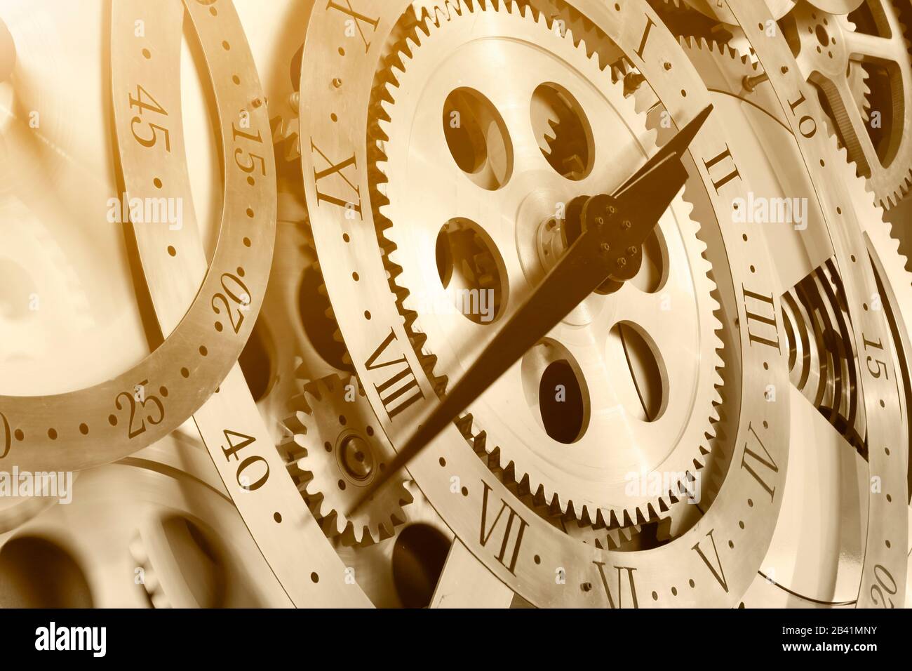 Rotating clock, closeup Stock Photo Alamy