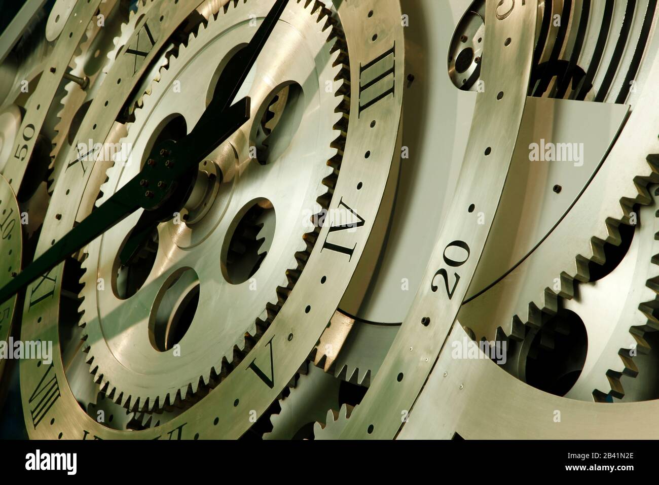 Rotating clock, closeup Stock Photo Alamy