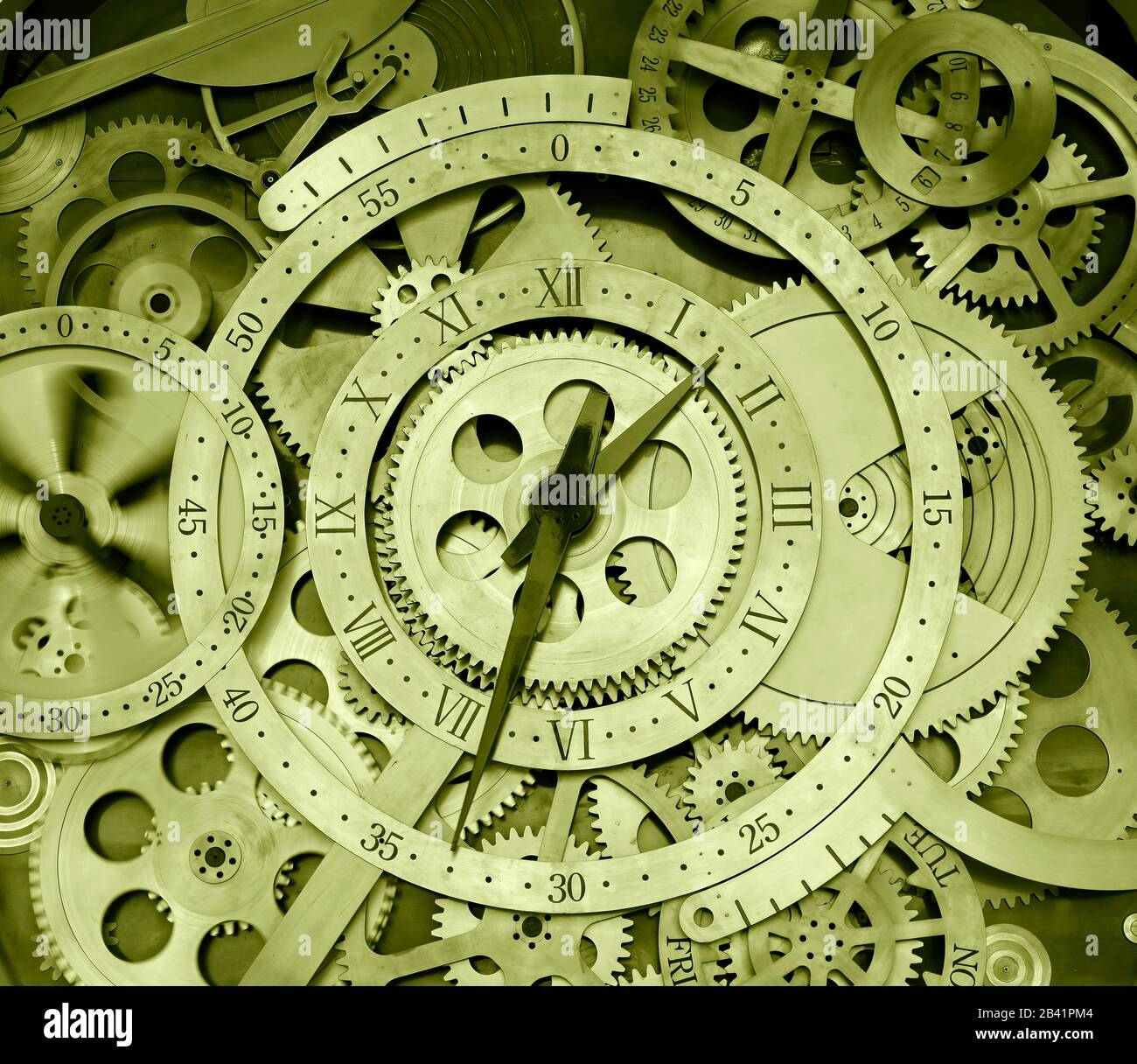 Rotating clock, closeup Stock Photo Alamy