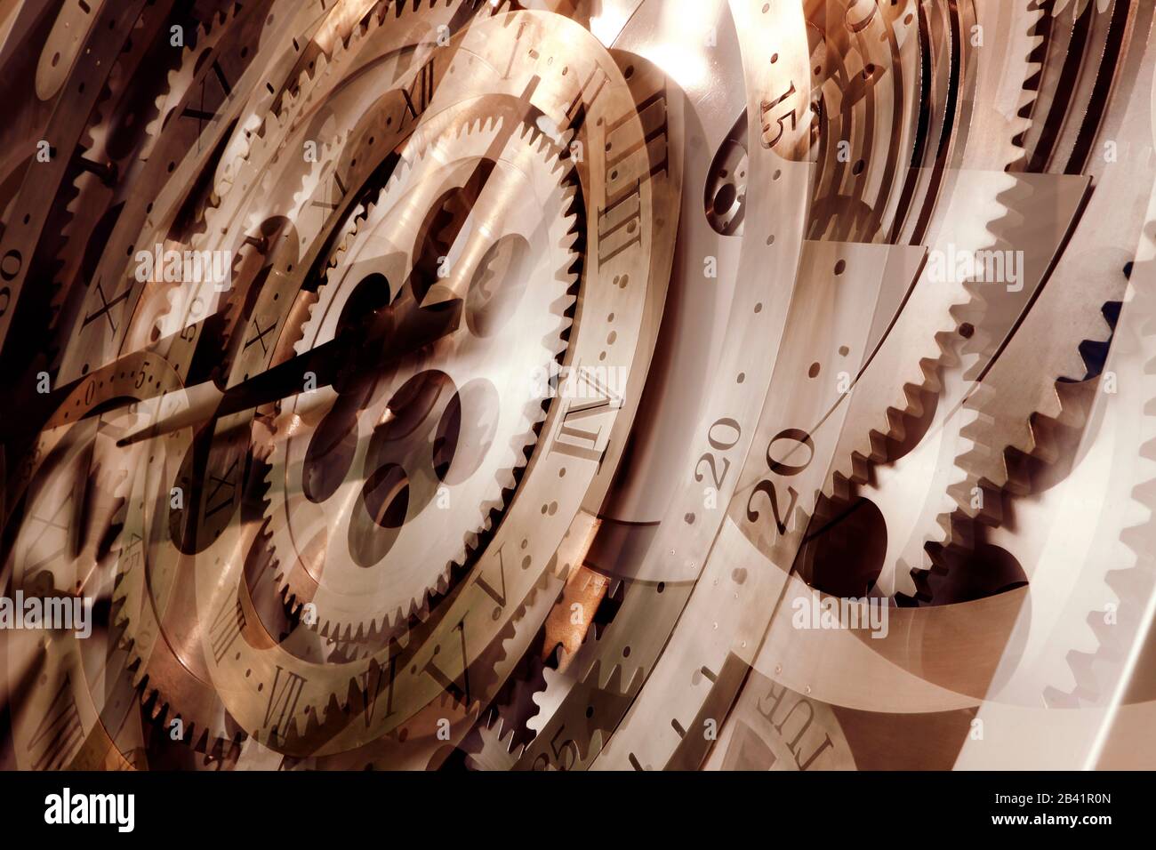 Rotating clock, closeup Stock Photo Alamy
