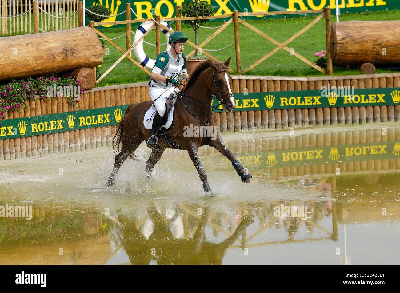 Niall Griffin (IRE) riding Lorgaine - World Equestrian Games, Aachen, - August 26, 2006, Eventing Cross Country Stock Photo