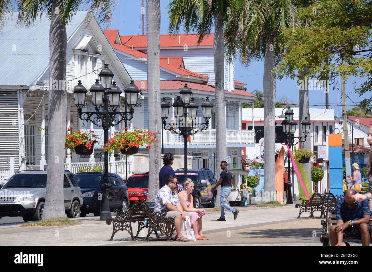 Parque Central, Puerto Plata, Dominican Republic Stock Photo - Alamy