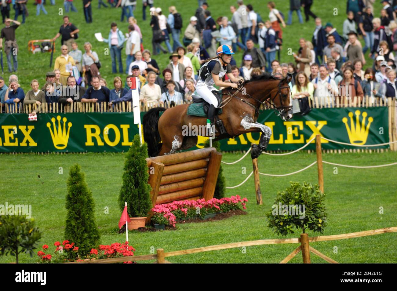 World Equestrian Games, Aachen, - August 26, 2006, Eventing Cross Country Stock Photo