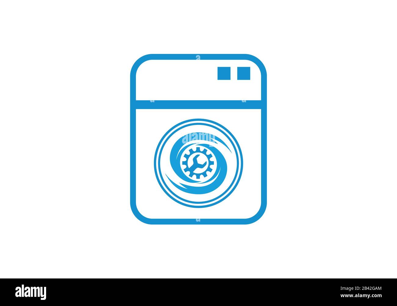 Washing Machine logo, Laundry Washer, Good for business logo. vector illustration Stock Vector