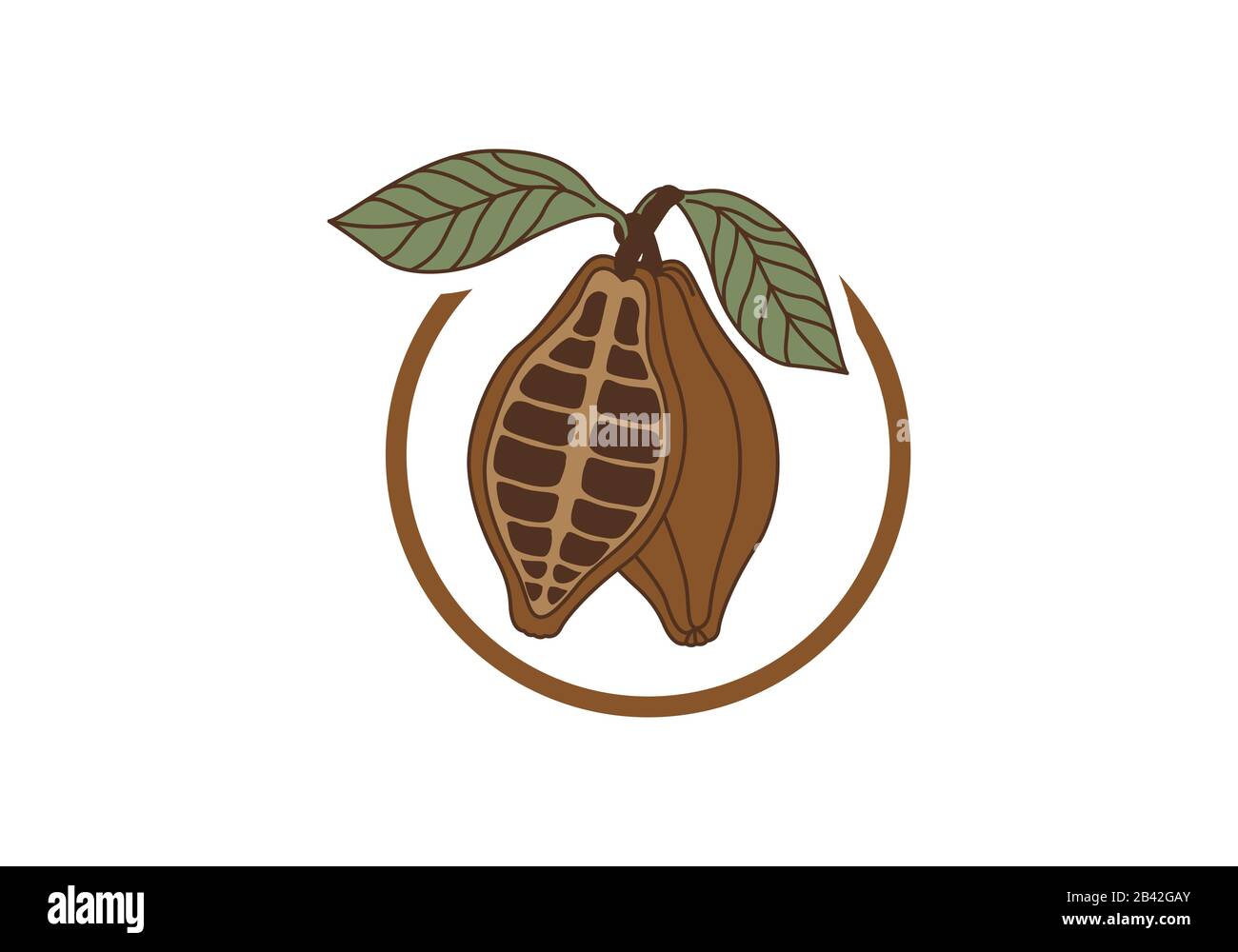 Walnut logo sign. Isolated walnut on white background Stock Vector