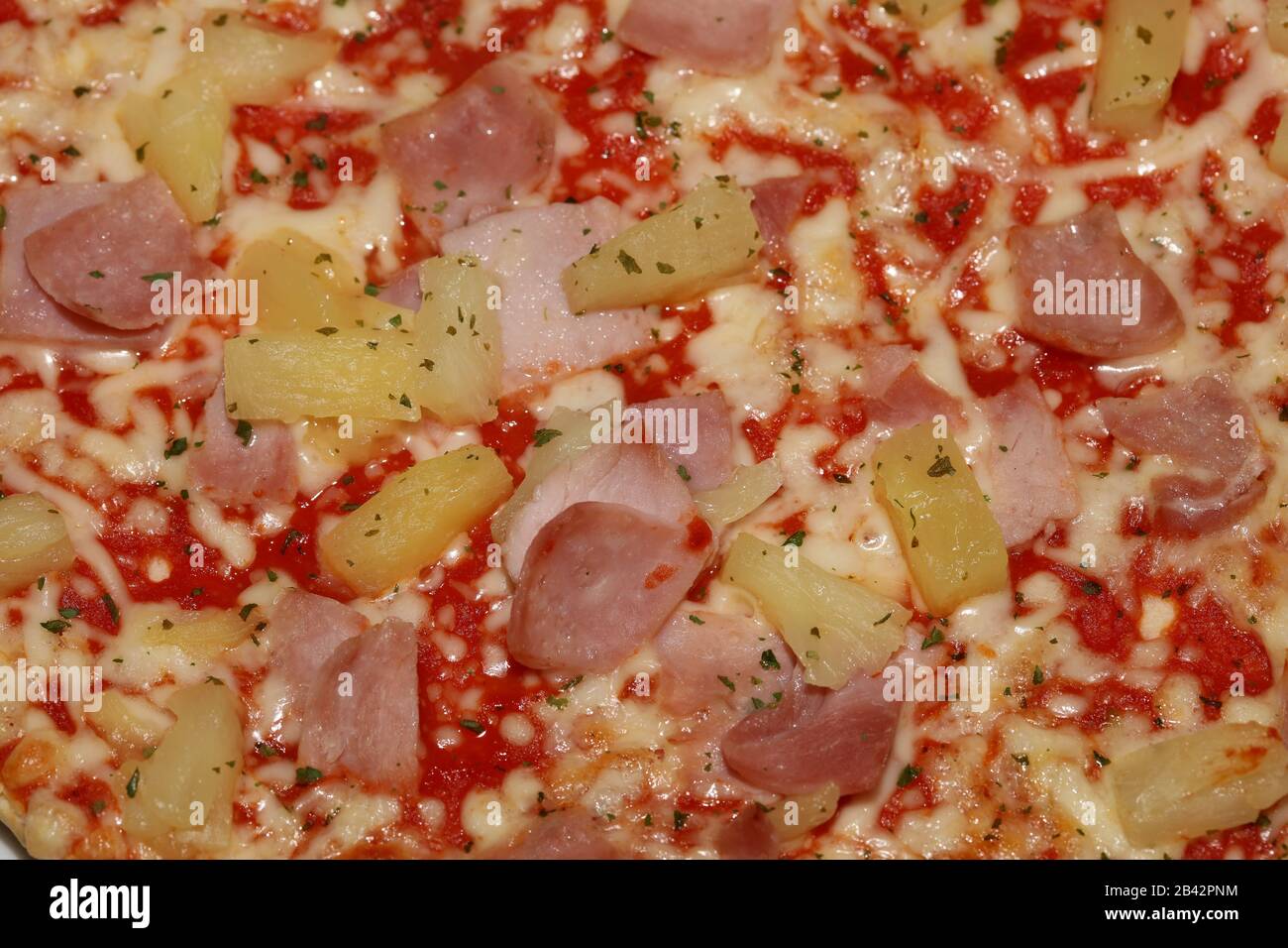 Baked hawaii pizza macro background stock photography high quality ... Baked hawaii pizza macro background stock photography high quality ...