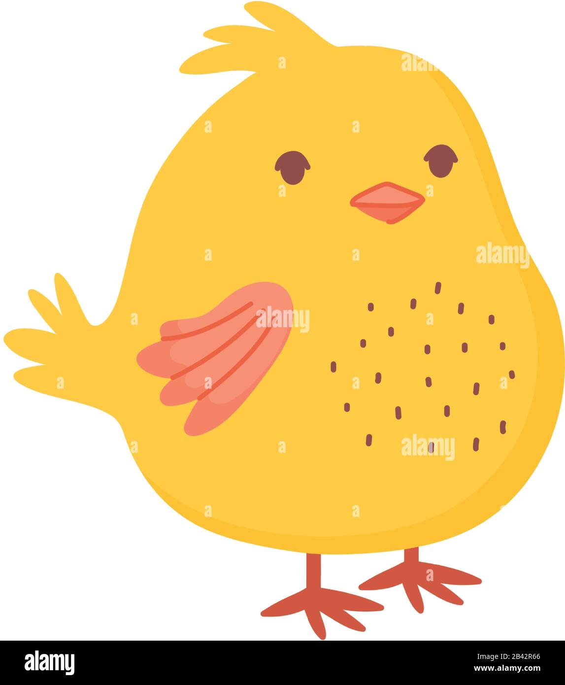 cute little chicken bird animal farm icon vector illustration Stock ...