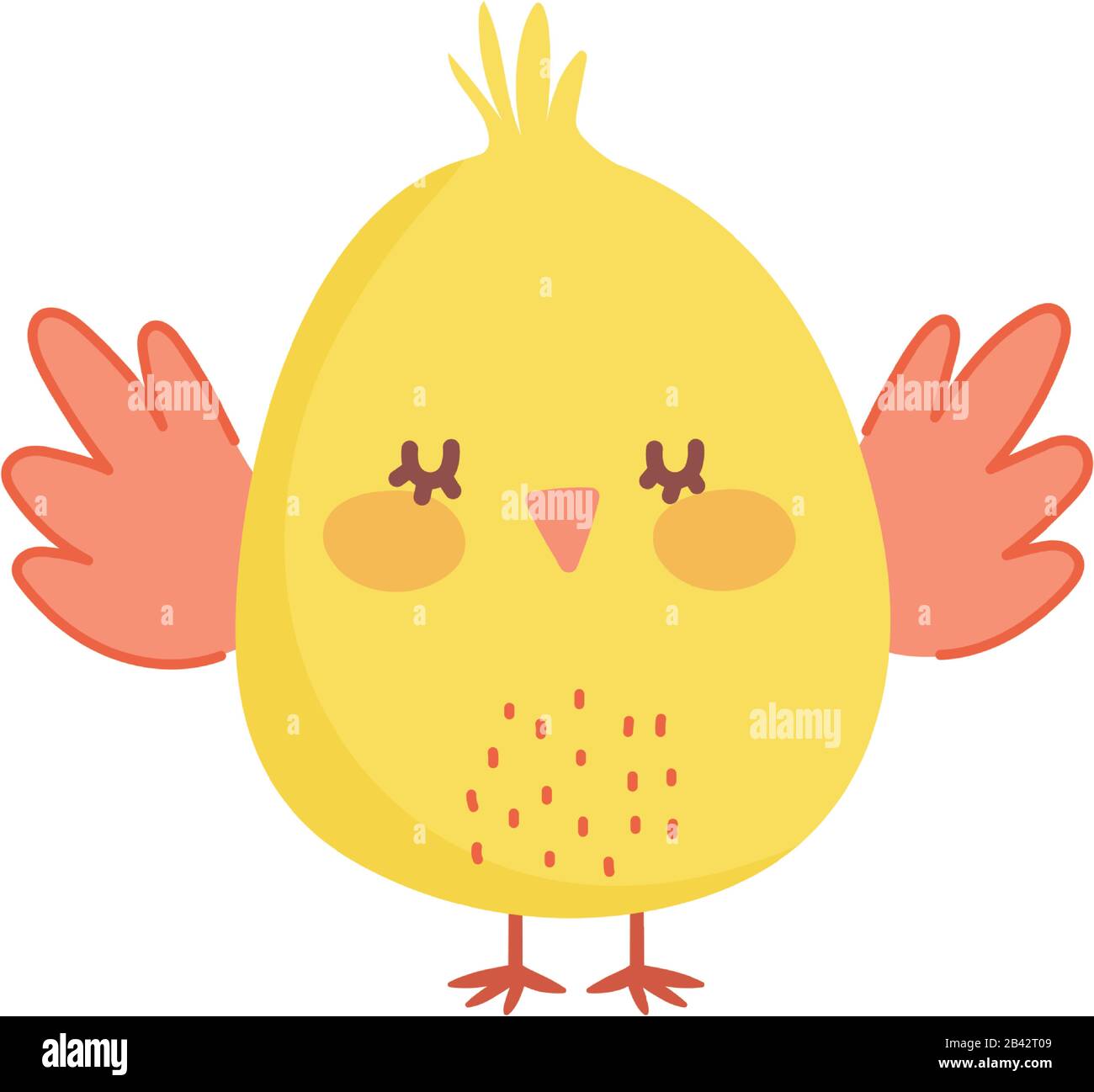 cute little chicken bird animal farm icon vector illustration Stock ...