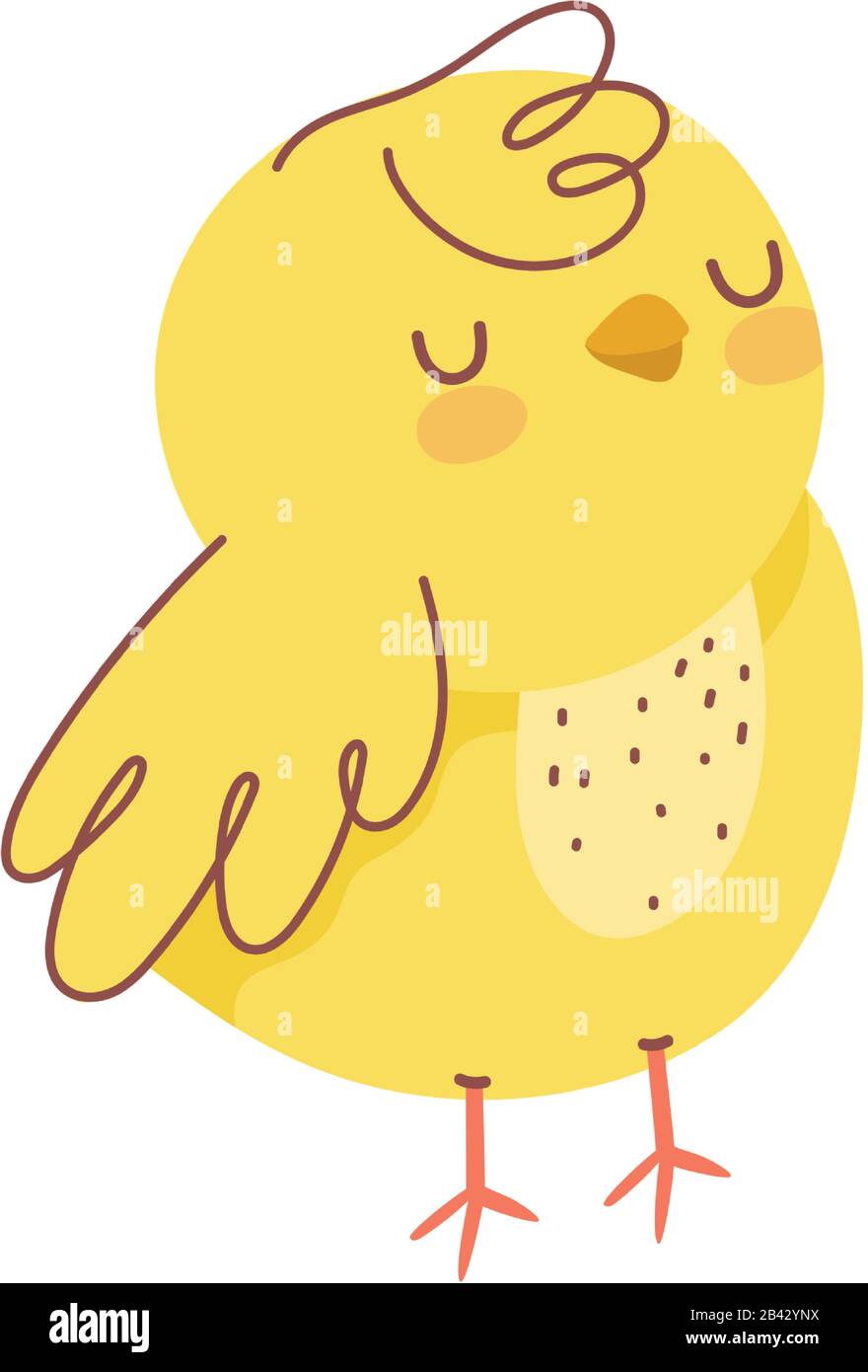 cute little chicken bird farm animal icon vector illustration Stock ...