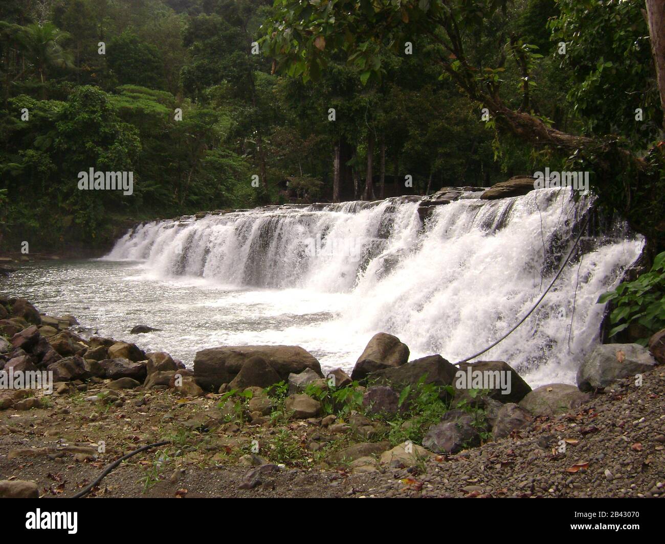 Lowest tier of Tinuy-an Falls, Surigao del Sur, Philippines. Stock Photo