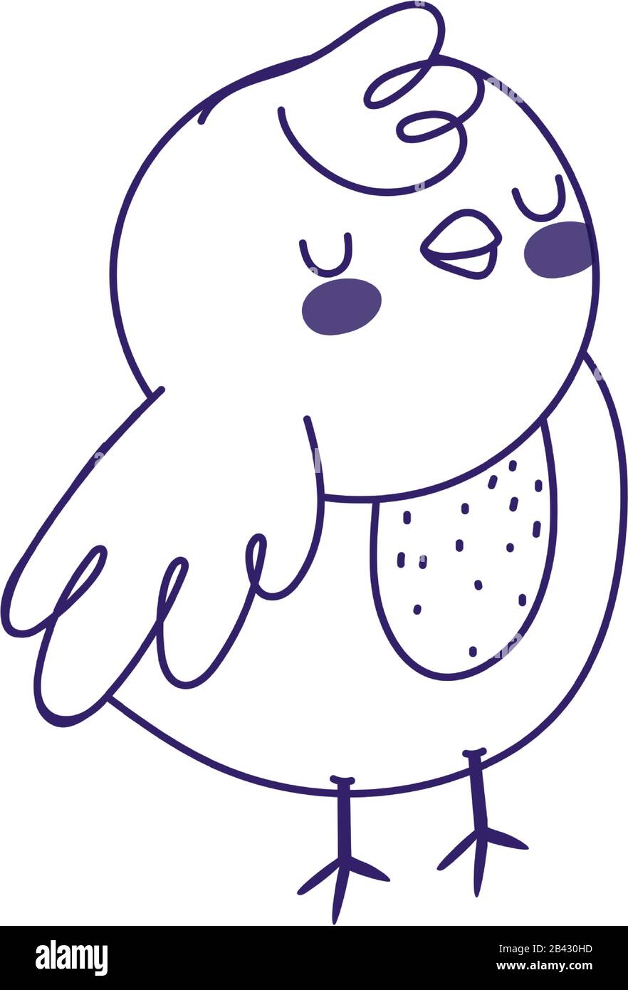 cute little chicken bird farm animal icon vector illustration Stock ...