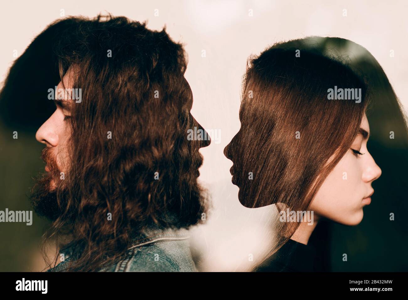 Broken up relations of couple Stock Photo - Alamy