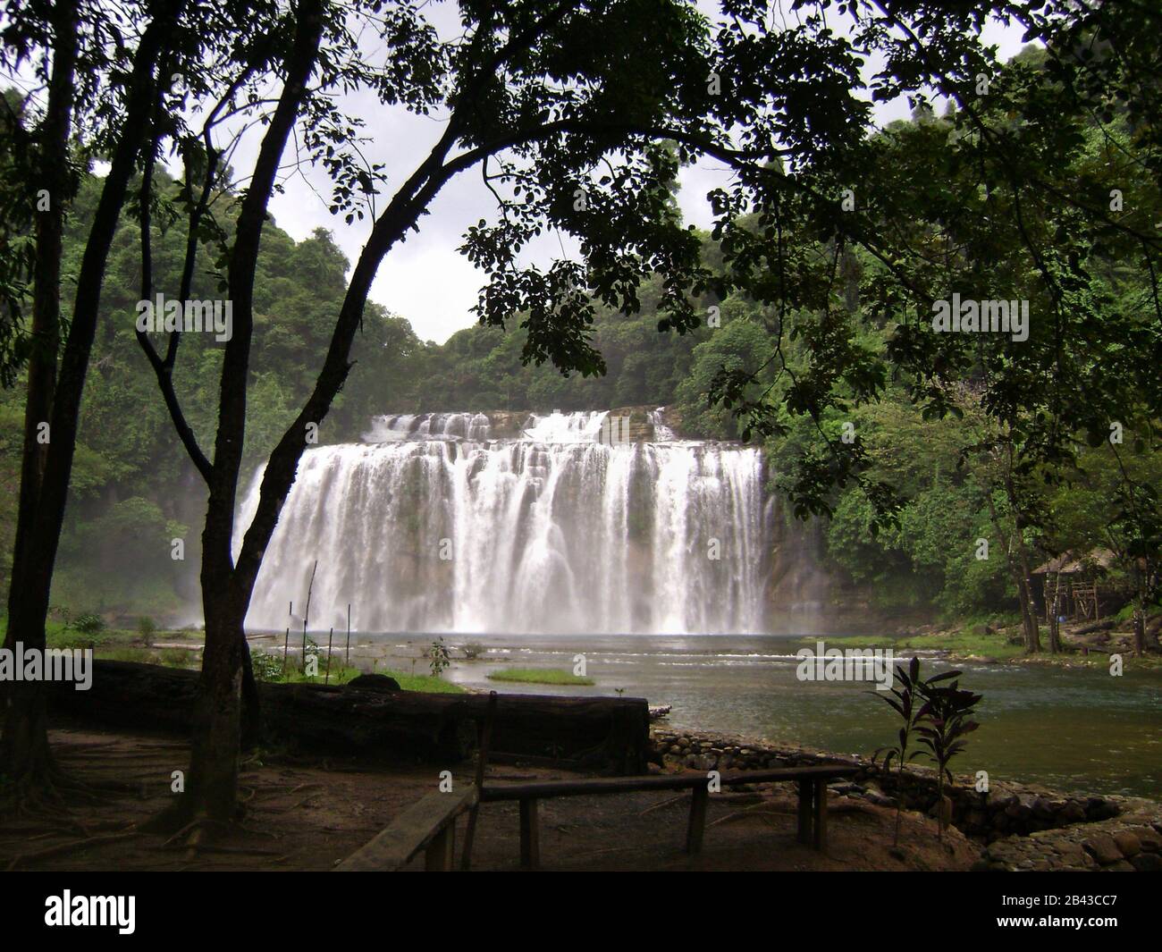 Beautiful view of Tinuy-an Falls, considered as the little Niagara Falls of the Philippines in Surigao del Sur, Philippines. Stock Photo