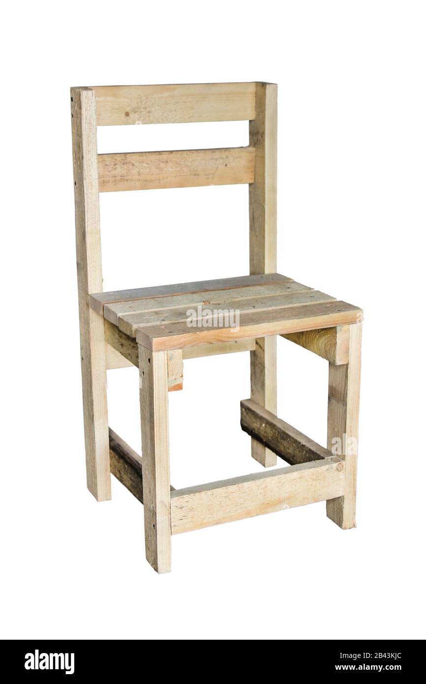 A chair made of wooden boards Stock Photo Alamy