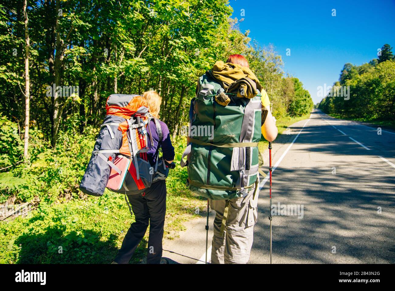 Healthy man large backpack walks hi-res stock photography and images ...