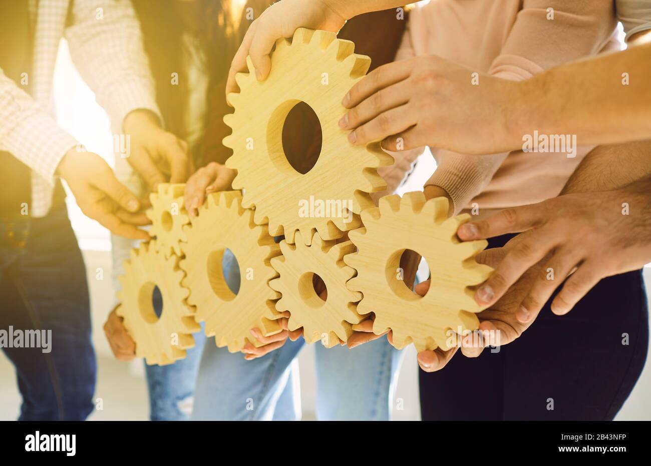 Concept business team communicate innovation strategy integration university teamwork contract integration. Stock Photo