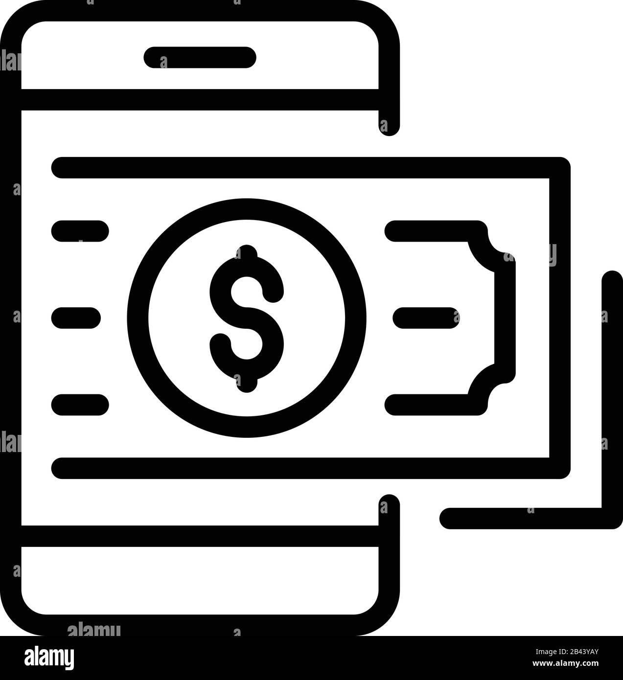 Smartphone money loan icon, outline style Stock Vector Image & Art - Alamy