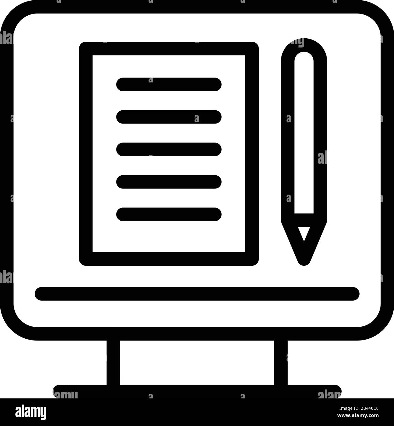 Loan monitor notebook icon, outline style Stock Vector Image & Art - Alamy