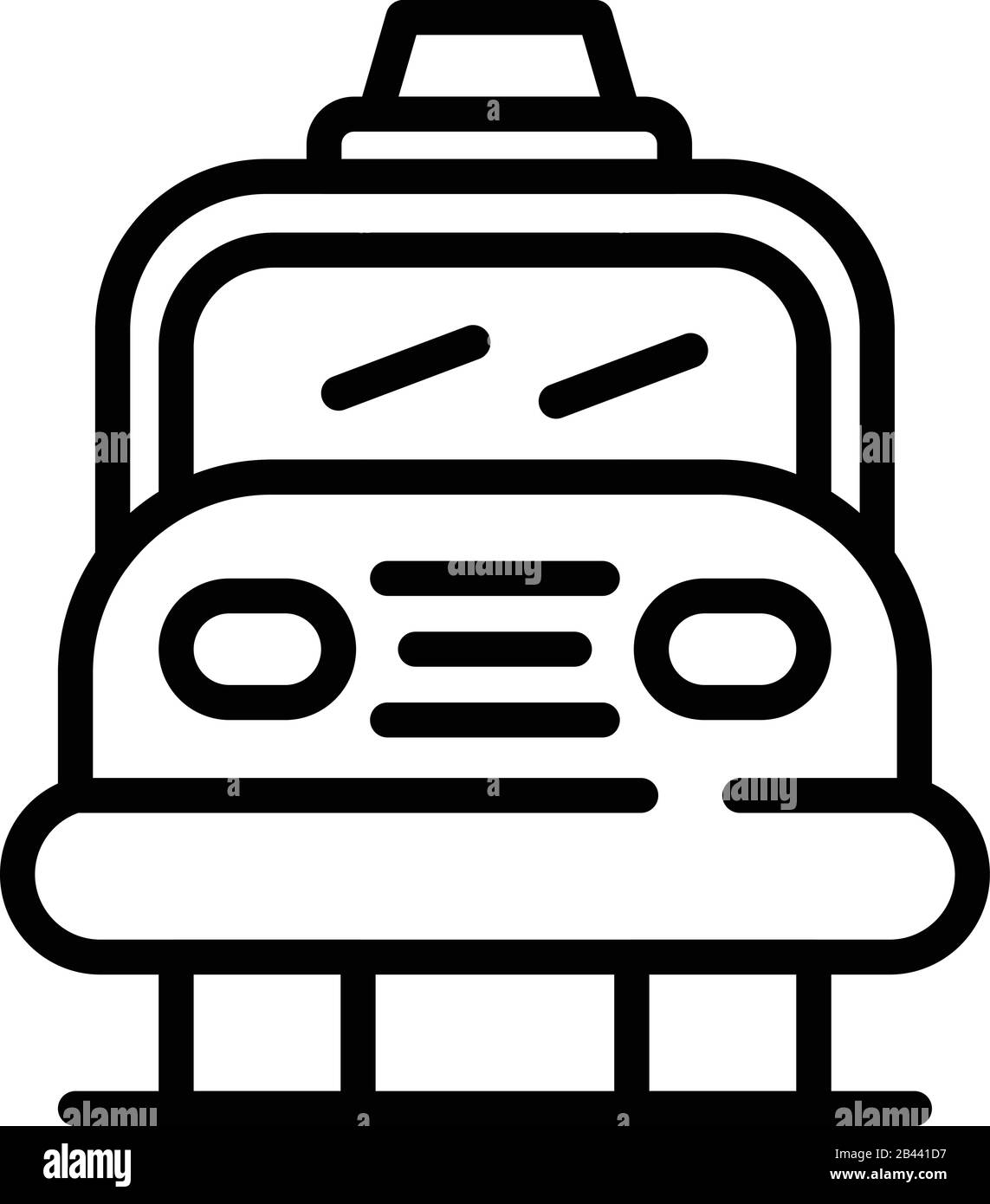 Car airport bags icon, outline style Stock Vector