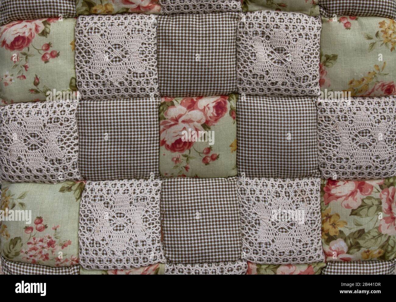 Texture of Vintage retro Chair Cushions in close up. Background of