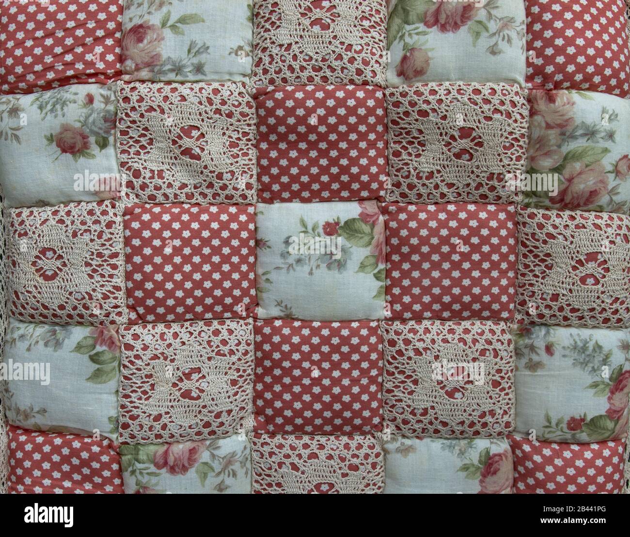 Texture of Vintage retro Chair Cushions in close up. Background of