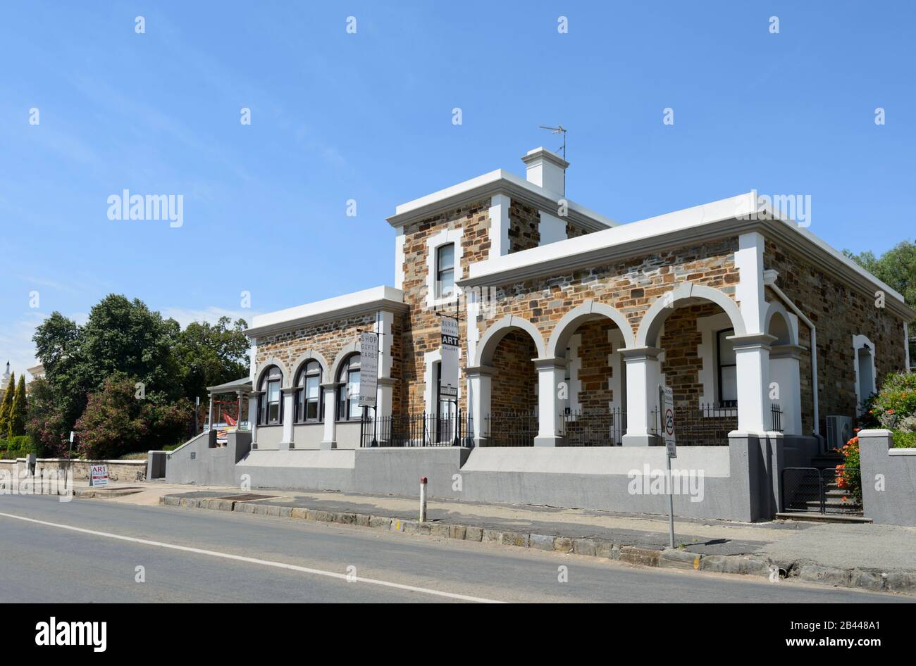 Art gallery building in the small rural town of Burra, a former copper mining town, South Australia, Australia Stock Photo