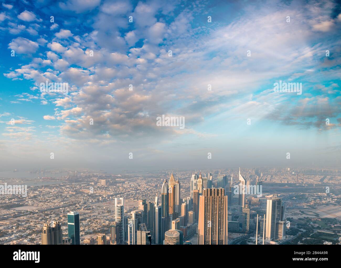 Aerial view of Downtown Dubai buildings Stock Photo - Alamy