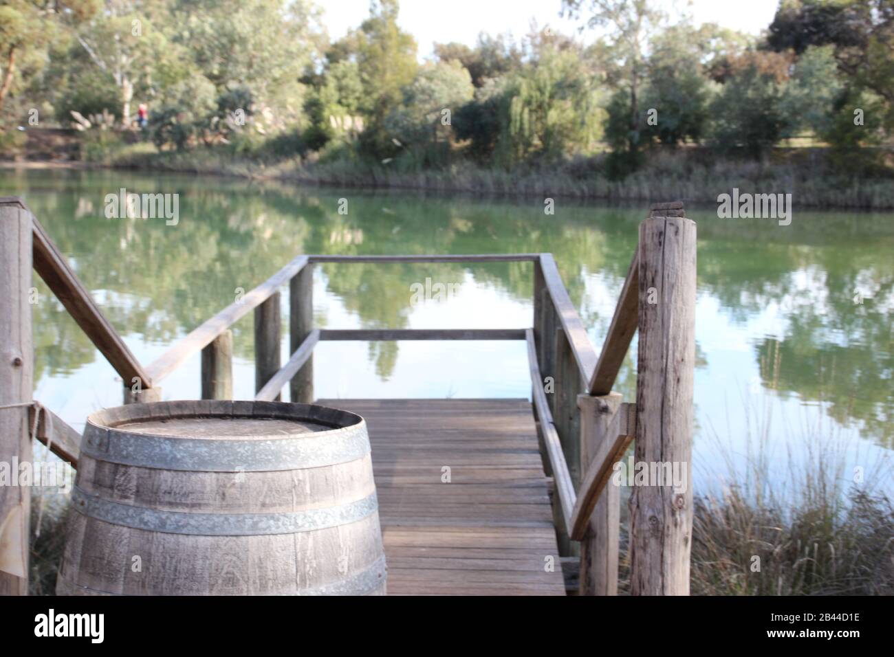 winery lake in the Barossa valley Stock Photo
